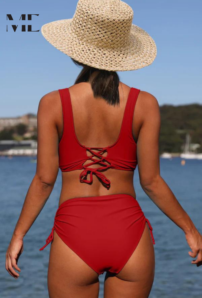 ME®️ | ELIS®️ | ELEGANT HIGH-WAISTED WRAP BIKINI