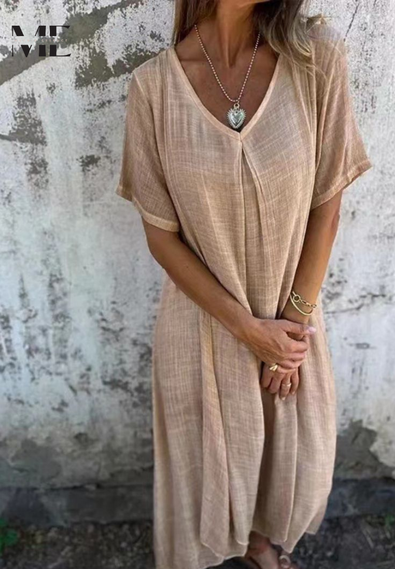 ME®️ | BREEZY BLOOM®️ | COTTON-LINEN DRESS